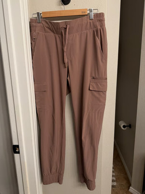 Women's Active Light Mid-Rise Cargo Joggers All In Motion Brown Medium