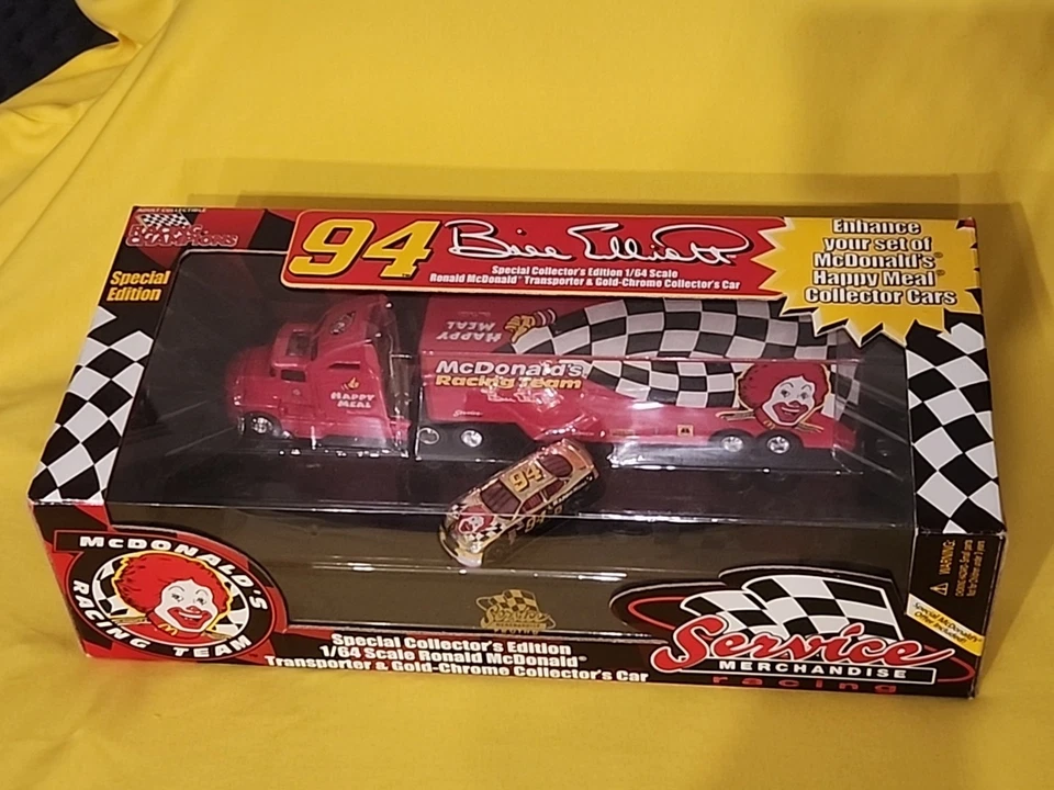 1998 Racing Champions Bill Elliott McDonald's 1:64 Transporter & Car Set #94 🔥 - Image 2 of 4