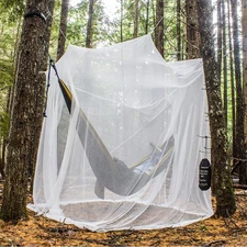 Ultra Large Mosquito Net with 2 Openings Carry Bag & Hanging Kit for Camping