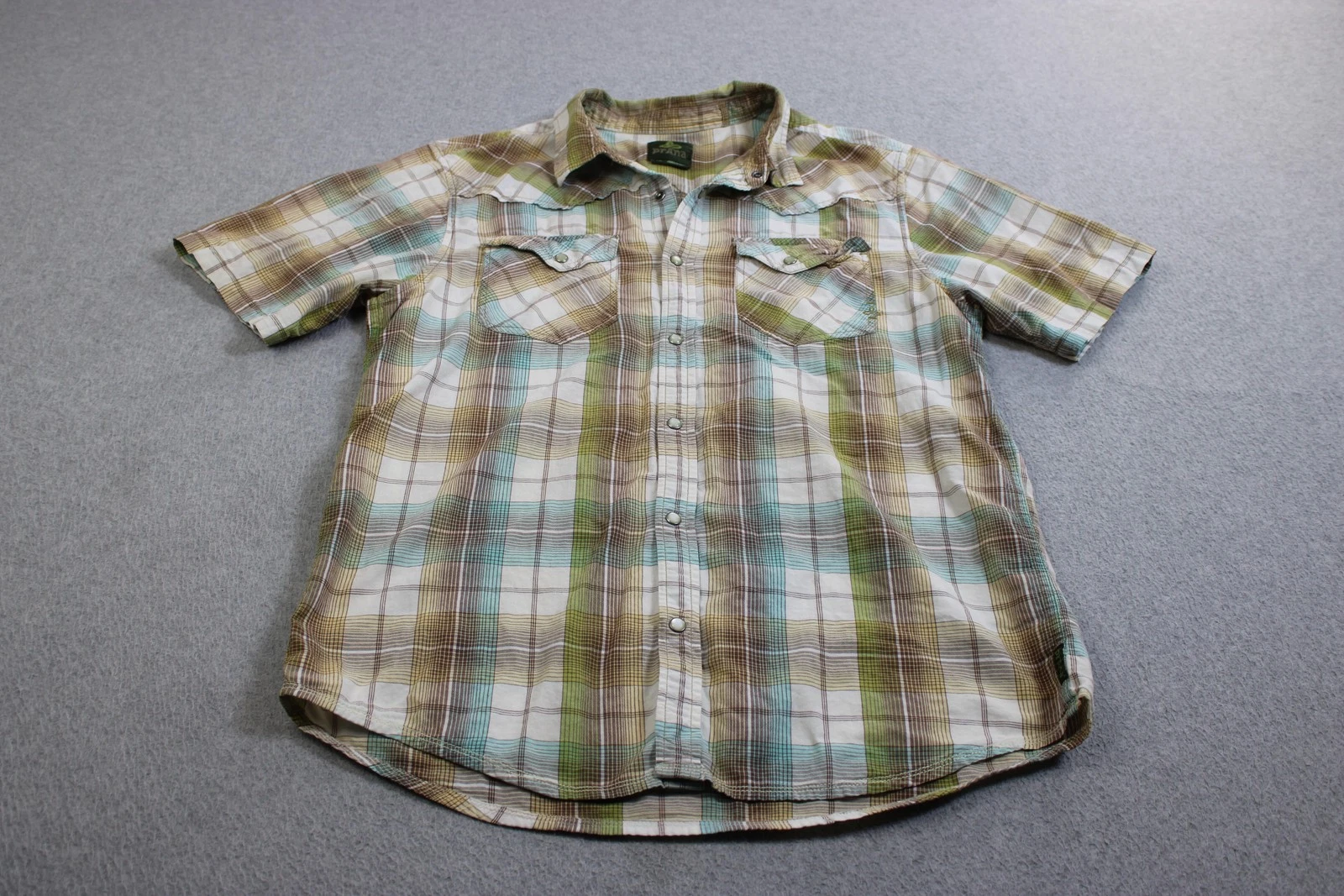 PrAna Shirt Mens Large Plaid Short Sleeve Snap Outdoor Organic Cotton Hiking
Opens in a new window o