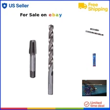 High Speed Steel NPT Tap Set 1/8-27 with 21/64 Drill for Pipe Threading