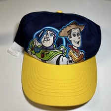 Toy Story Buzz Woody Snapback Hat Blue Yellow Embroidered Disney Cap