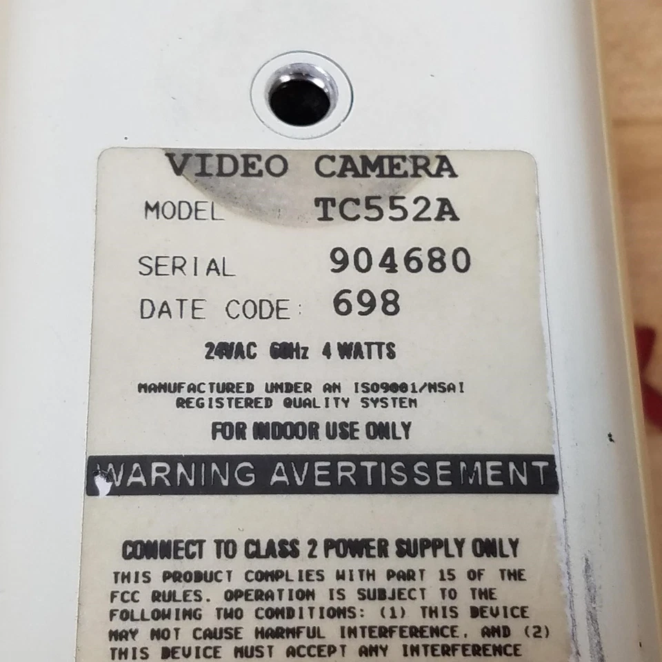 Burle TC552A Security Camera With Burle TC9904 TV Lens & Mountable Stand, 24VAC - Image 3 of 4