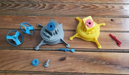 Marx Cape Canaveral Playset Flying Saucer Launchers For Parts Or Repair