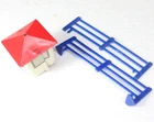 Ohio Art Tin Litho Cupola & Plastic Fence Parts (from#192 Barn Farm Set) O Gauge