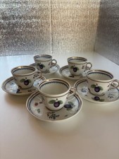 Richard Ginori Italian Fruit 6 Leg Plates Set of 5 Porcelain Tableware Italy