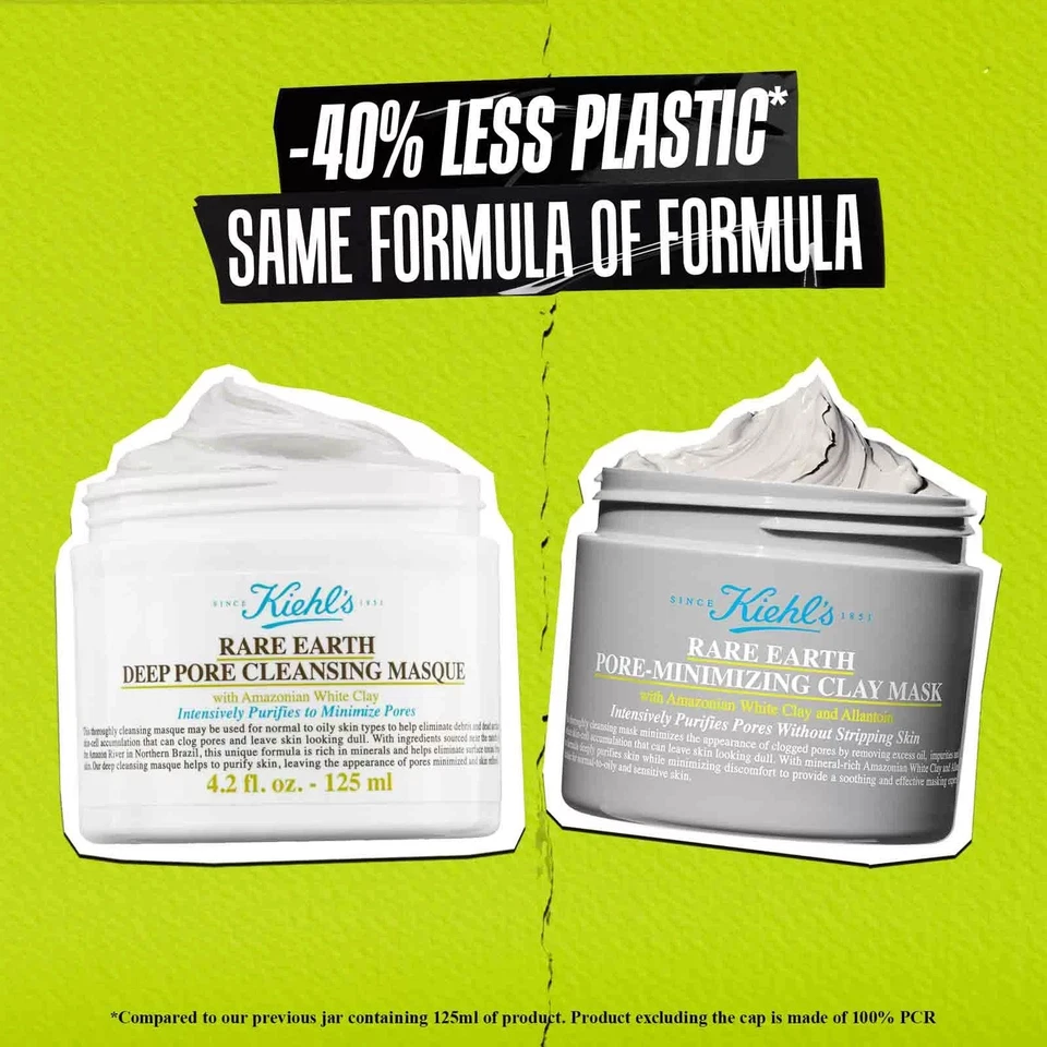 KIEHL'S Rare Earth Deep Pore Minimizing Clay Mask - 4.2 fl. oz. - 125ml -RRP £35 - Image 3 of 3