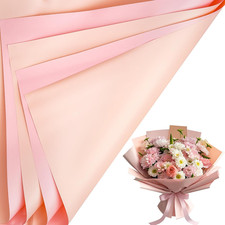 20 Sheets Flower Wrapping Paper - Waterproof Reversible Floral Bouquet Paper - C