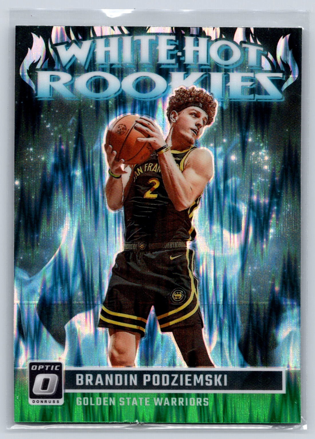 2023-24 Donruss Optic #14 Brandin Podziemski White Hot Rookies Green Shock