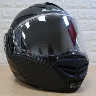 LS2 Advant X Carbon Motorbike Motorcycle Helmet Solid Gloss Carbon L : 59 60