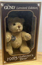 Vintage GUND Limited Edition 1985 Collector's Tan Beige Bear Original Box Tags
