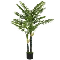 KüNstliche Palme 150Cm Kunstpalme Mit 16 Palmenwedel Groß Kunstpflanze Im Topf
