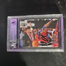 1996-97 Fleer Allen Iverson Rookie Year EARLY Auto BGS BAS Beckett  COA RC CARD. rookie card picture