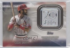 2021 Topps 70th Anniversary Manufactured Logo Series 2 Ozzie Smith Patch 0z5y