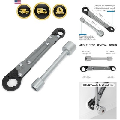 Plumbing Tools Angle Stop Wrench Kit   Adjustable Wrench Professional Plumber...