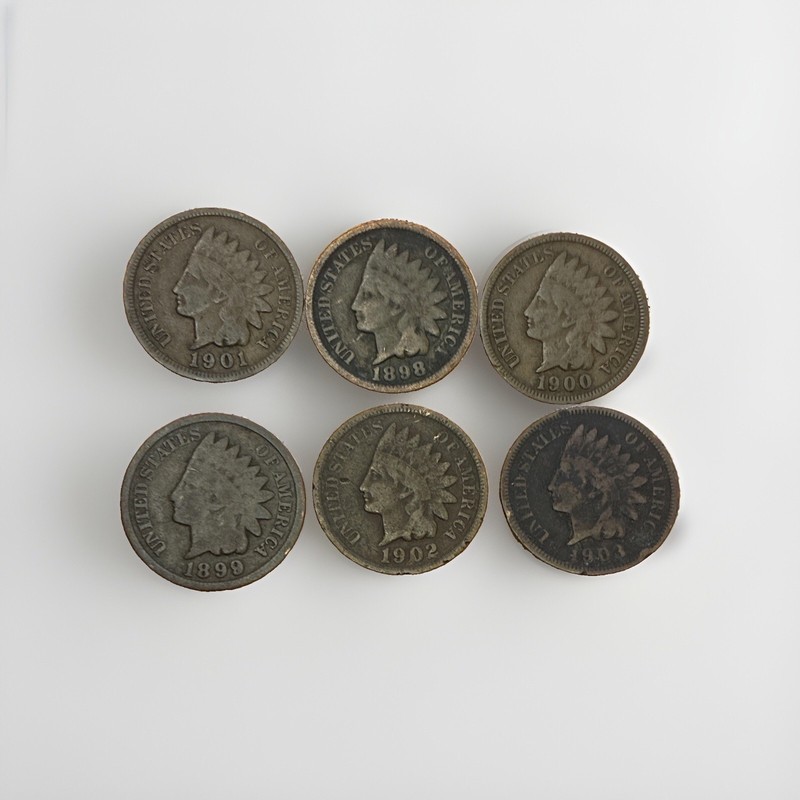 Indian Head Small Cent Lot 1898-1909 BN Bronze Business Strike KM#90 Philly