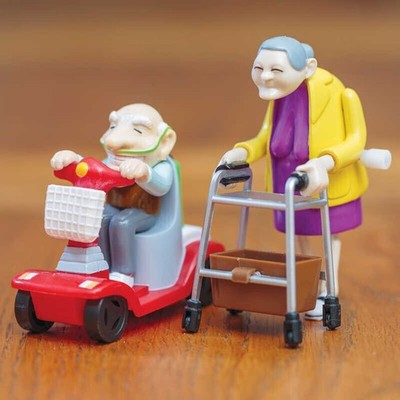 Racing Granny & Speeding Grandad - aufziehbare Senioren
