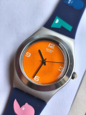 SWATCH+IRONY MEDIUM+YLS1013 FALLING STAR ORANGE+NEU/NEW