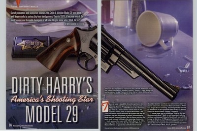 2013 Vintage Gun Print Ad Smith & Wesson Model 29 Dirty Harry Handgun Promo Art