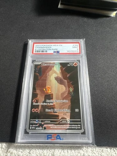 Pokémon Charmander TCG Scarlet Violet-151 Illustration Rare Card 168/165 PSA 9