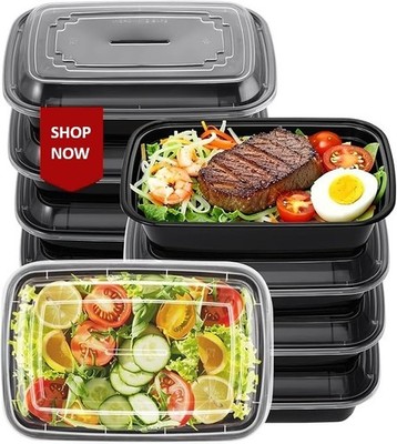Meal Prep Lebensmittelbehälter Kunststoff Mikrowellengeeignet Aufbewahrungsboxen mit Deckel