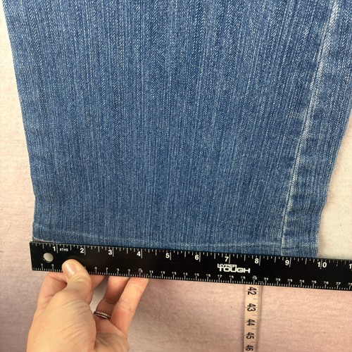 Boston Proper Flare Jeans Women 2 Embroidered Hippi Embellished Beaded Turquoise - Picture 12 of 19