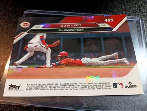 2024 MLB TOPPS NOW Elly De La Cruz RC Card #465 50 Stolen Bases Cincinnati Reds - Picture 4 of 4
