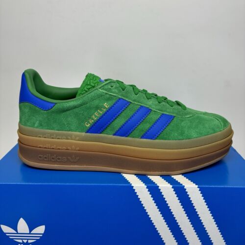 Adidas Originals Gazelle Bold Plateauschuh Damengröße 8 grün blau Gummi IE1370 - Bild 2 von 9
