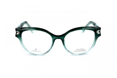 Swarovski SK5266 095 Green Ombre Round Plastic Eyeglasses Frame 51-17-140 RX