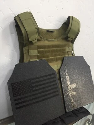 WARLOCK AR600 Rifle Plates Tactical Carrier lll+ Body Armor BULLETPROOF Vest 3+