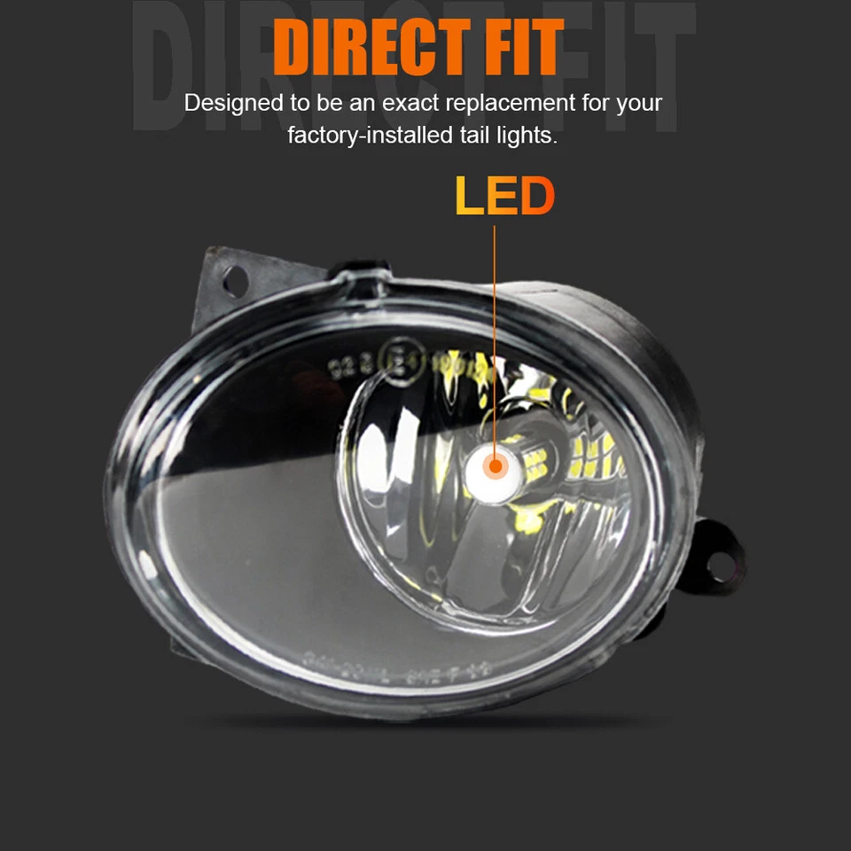 Fog Lamp Light Set For VW Beetle 2006 - 2010 With LED bulbs+Grille Cover+ Wire Foto 2 de 4