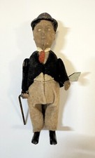 SCHUCO CHARLIE CHAPLIN WIND-UP TOY GERMANY c1920's - 6 1/2" TALL - WORKING COND.