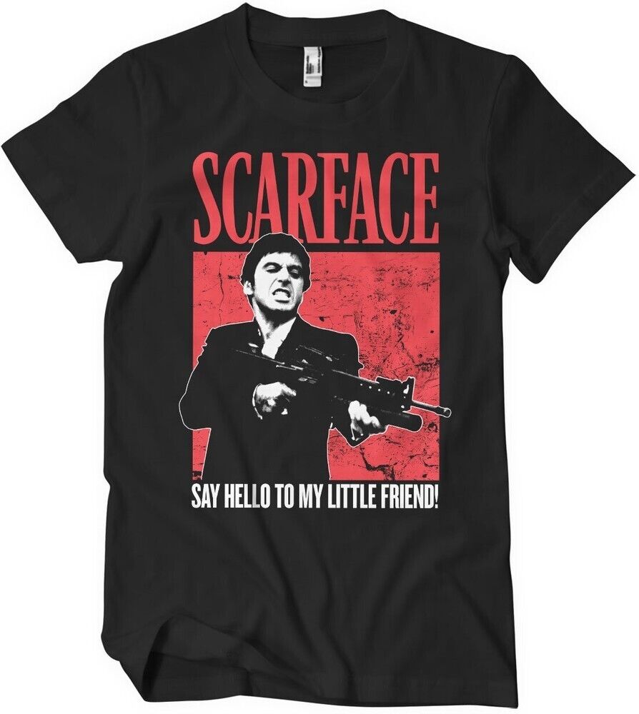 T-Shirt Scarface Say Hello To My Little Friend schwarz