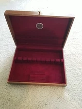 Vintage Naken's Flatware Tarnish Proof Silverware  Wood Storage Case D