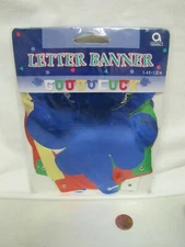 New! "Good Luck" 4 Feet Jointed Banner Amscan Vintage Primary Colors