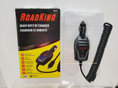 Roadking Rk03430 12V/DC Heavy-Duty Qualcomm 3.0 Charger with Dual USB