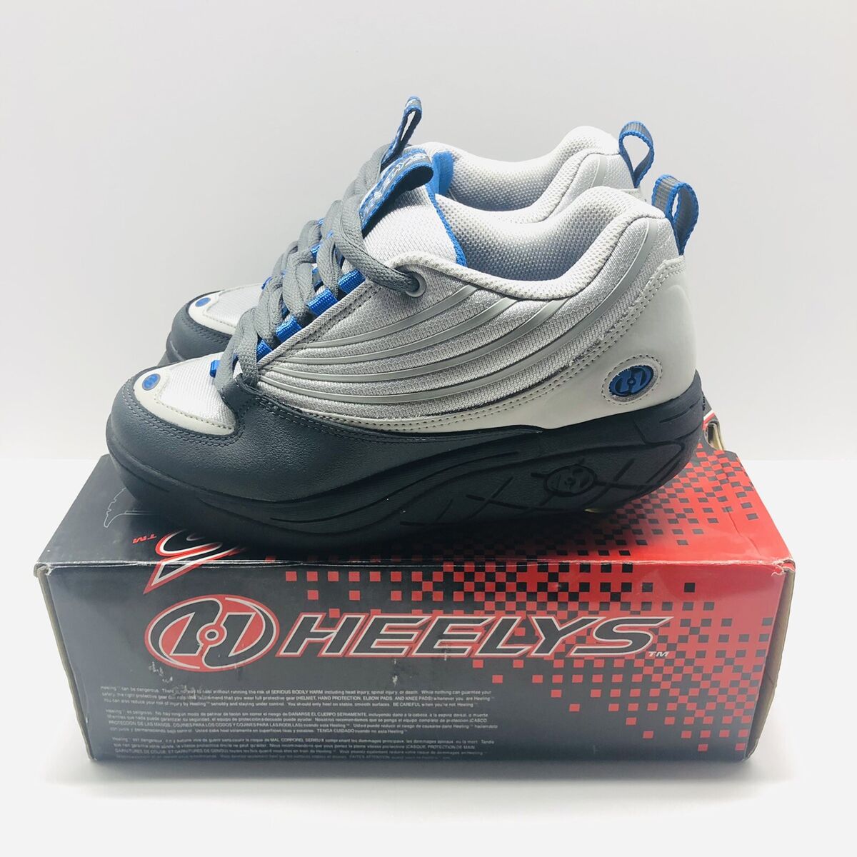 VTG Heelys Rage 7012 Charcoal/Silver/Blue Skate Shoes Boy's VTG Heelys Rage 7012 Charcoal/Silver/Blue Skate Shoes Boy's