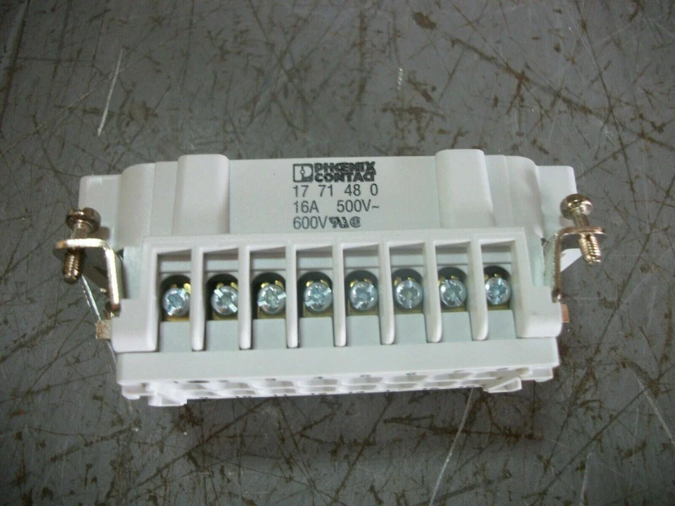 PHOENIX CONTACT 16-PIN CONNECTOR 17 71 48 0 16AMP 600VOLT NOB - Image 3 of 3