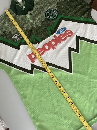 SELTEN! Celtic Glasgow 1991/1992 Original Auswärtsfußball Shirt Umbro Größe Small - Bild 10 von 11
