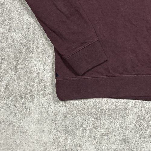 Suéter UNTUCKit 1/4 Cremallera Para Hombres Grande Rojo Granate Algodón Mezcla de Poli Pullover Corral - Imagen 2 de 8