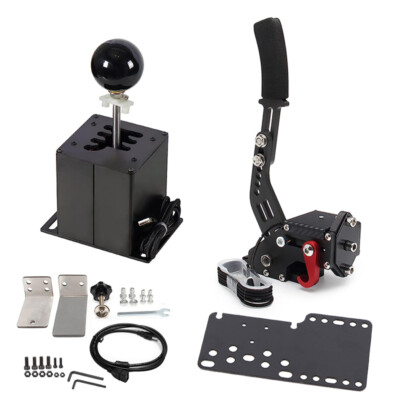 PC USB Simulator Shifter Handbrake w/ H Gear Shifter Fit for G29 G27 G920 T300