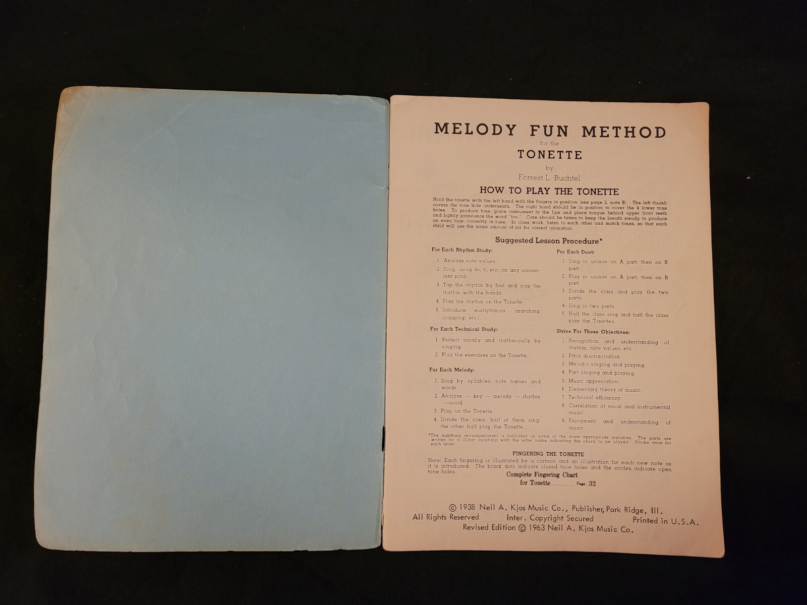 Melody Fun For Singing and Playing With The Tonette Songbook Forrest Buchtel