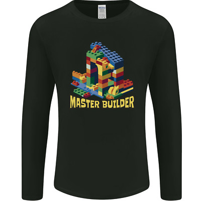 Master Builder Bricklayer Bricky Building Blocks Mens Long Sleeve T-Shirt