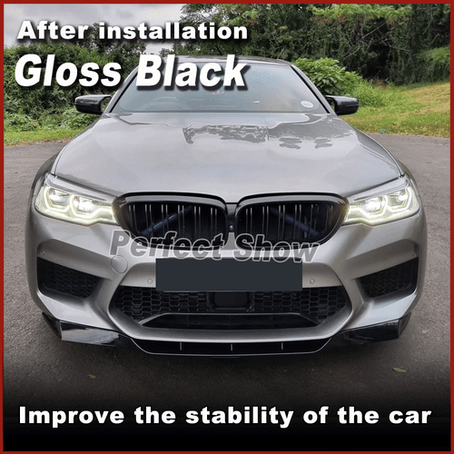 Fit For BMW 5Series F90 M5 2018-20 Gloss Black Front Bumper Lip Spoiler Splitter - Picture 2 of 10