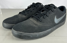 Nike SB Check Solarsoft Canvas Triple Black 843896-002 Mens Size13