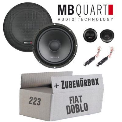 MB Quart Lautsprecher für Fiat Doblo 223 Auto Einbauzubehör Einbauset Tür vorne