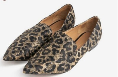 PHILLIP LIM 3.1 Raffia Leopard Print Pointy Loafer 40  NEW WITHOUT BOX