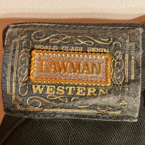 Vintage Lawman Western schwarze Jeans mit seitlichen Knopfverzierungen - Bild 2 von 9