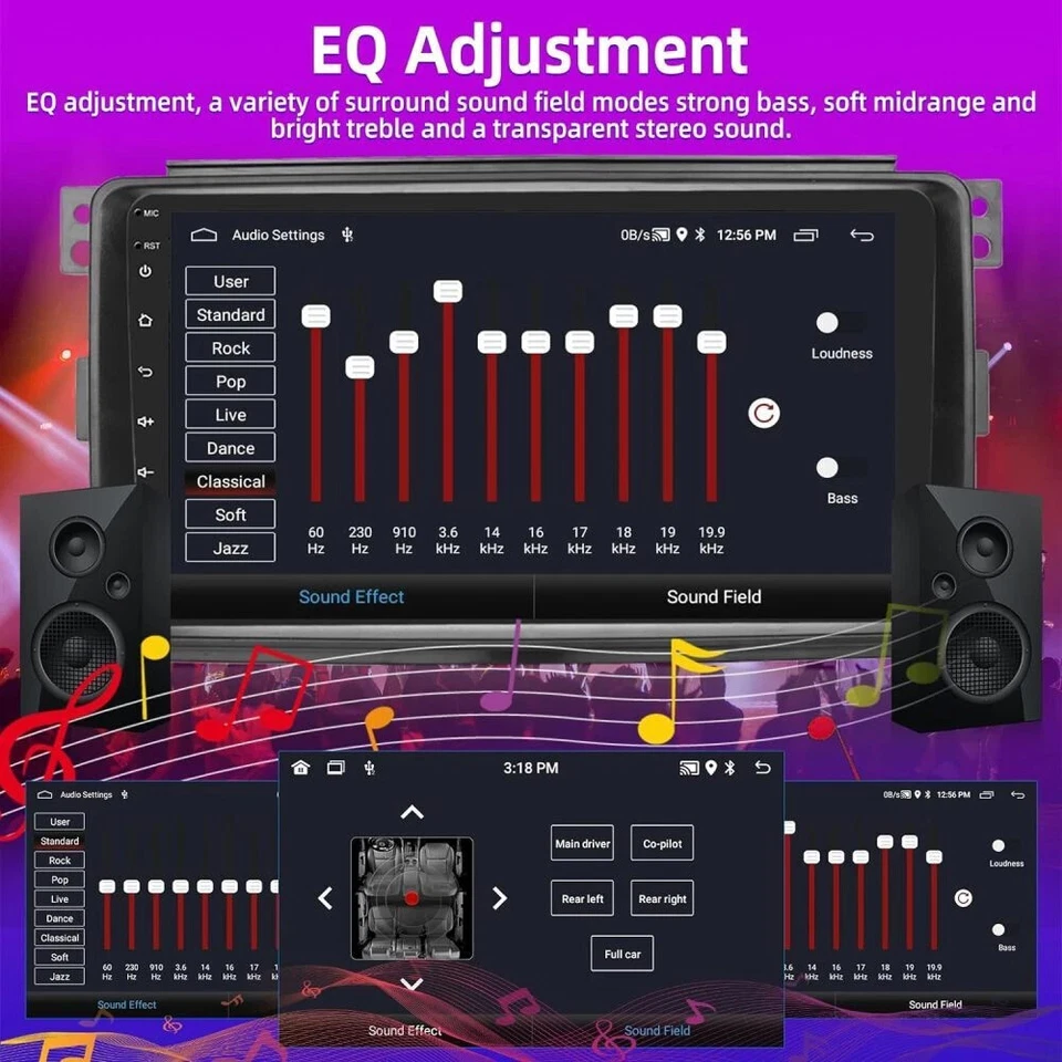 Autoradio Für Smart Fortwo 451 2005-2010 Android 13 GPS Navi Carplay WIFI 2+32GB - Bild 4 von 4