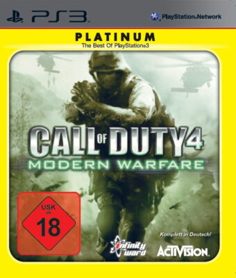 Call of Duty 4 Modern Warfare Playstation 3 Spiel - (Platinum)(mit OVP)(USK18)